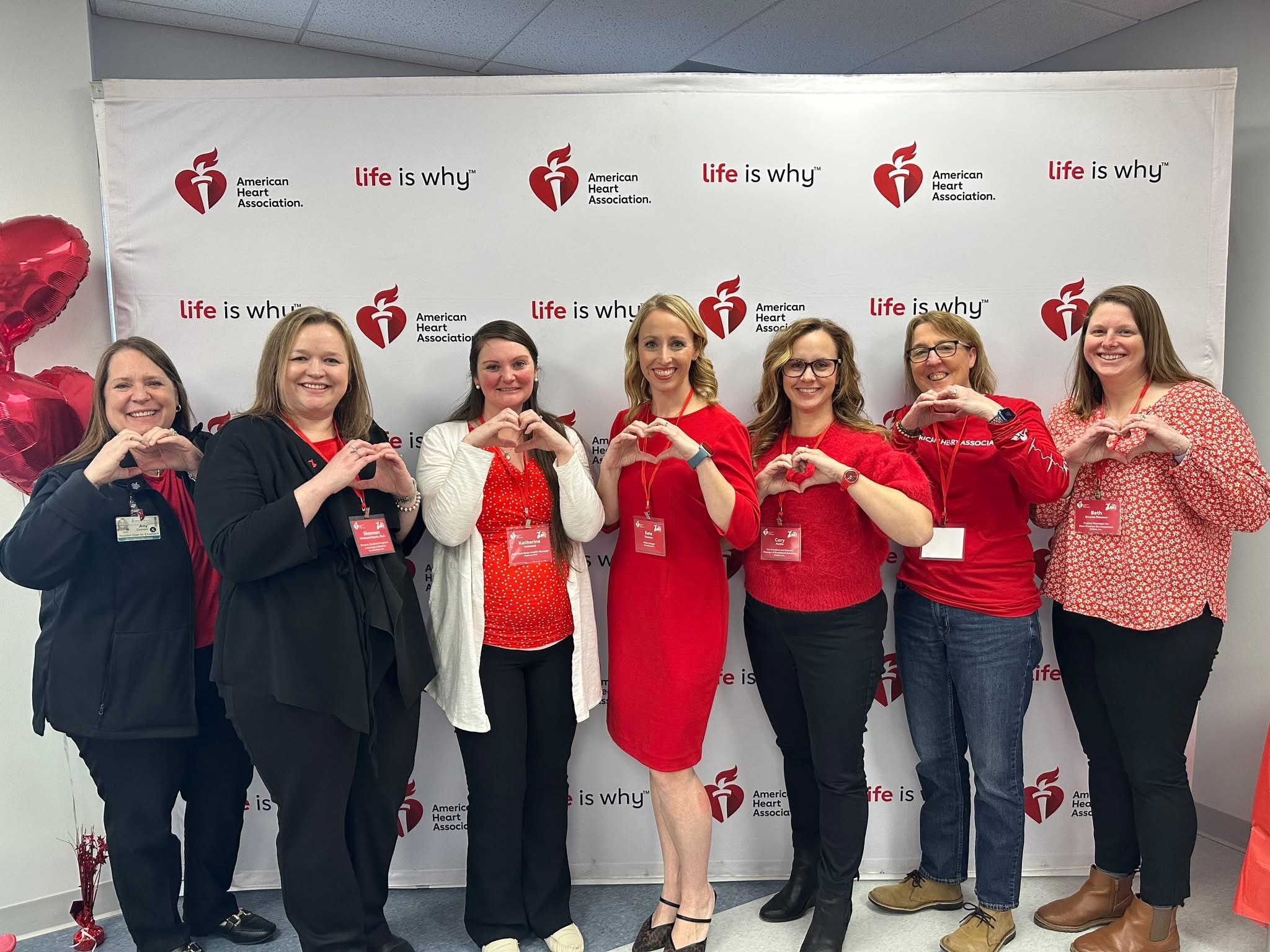 Group photo of the STEM Goes Red panelists.